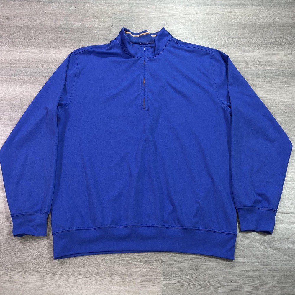 Donald Ross‎ Pullover Mens Large Blue Quarter Zip Golf Performance Long Sleeve